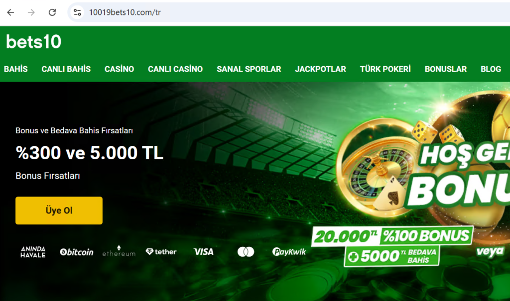 Bets10 Yeni Adresleri 10019bets10 ve 10020bets10